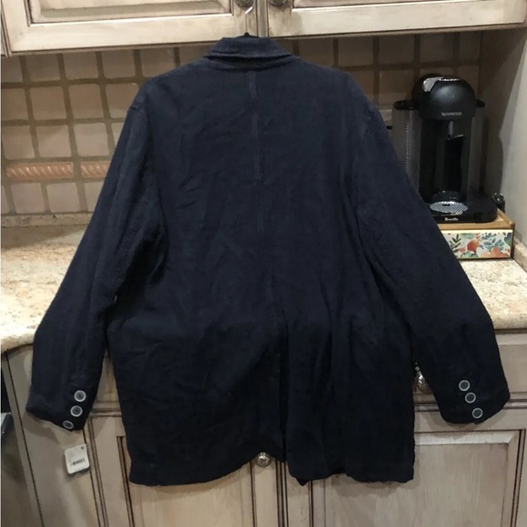 Free People Beckett Boyfriend Blazer Jacket Center Button Slouchy Washed Black - Picture 5 of 5